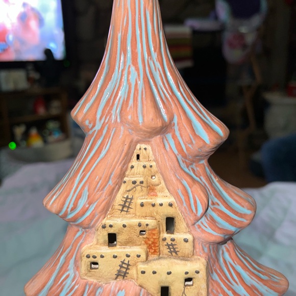 Southwestern Christmas Tree Village Light Up Desert Old Village Christmas Tree - Picture 5 of 9